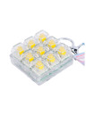 High-Transparency Glow Stress-Relief Nine-Grid Key Clip - Yellow
